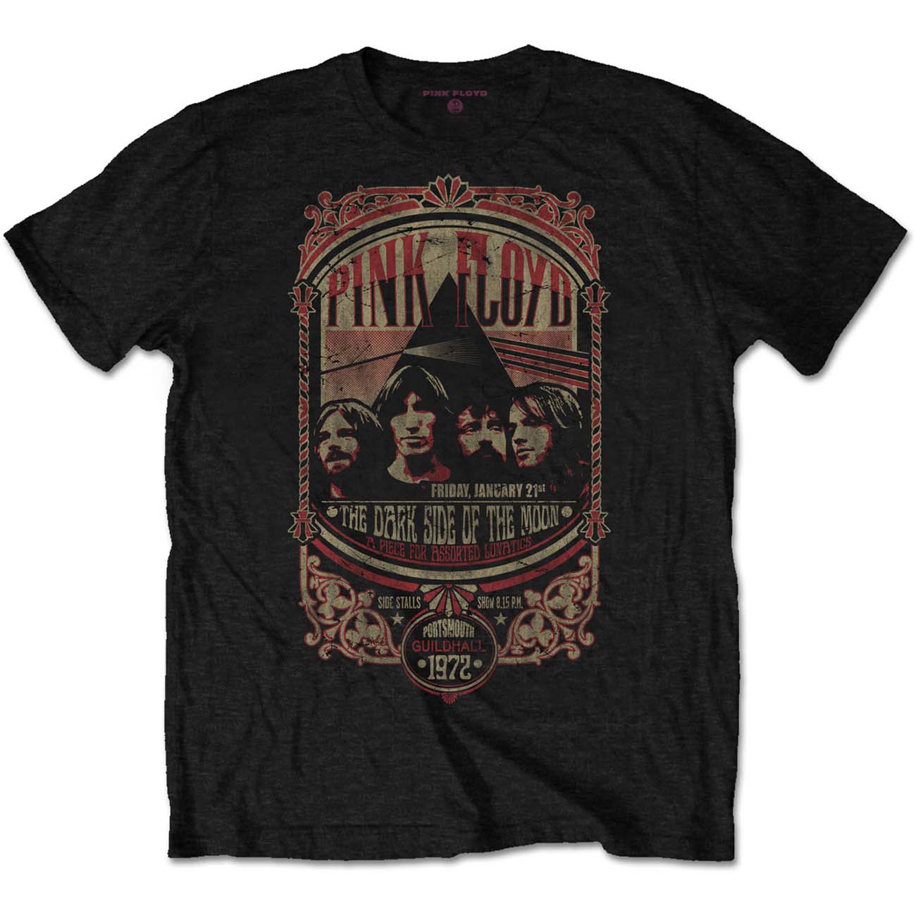 Image of Pink Floyd T-shirt - Portsmouth 1972 Rock Off